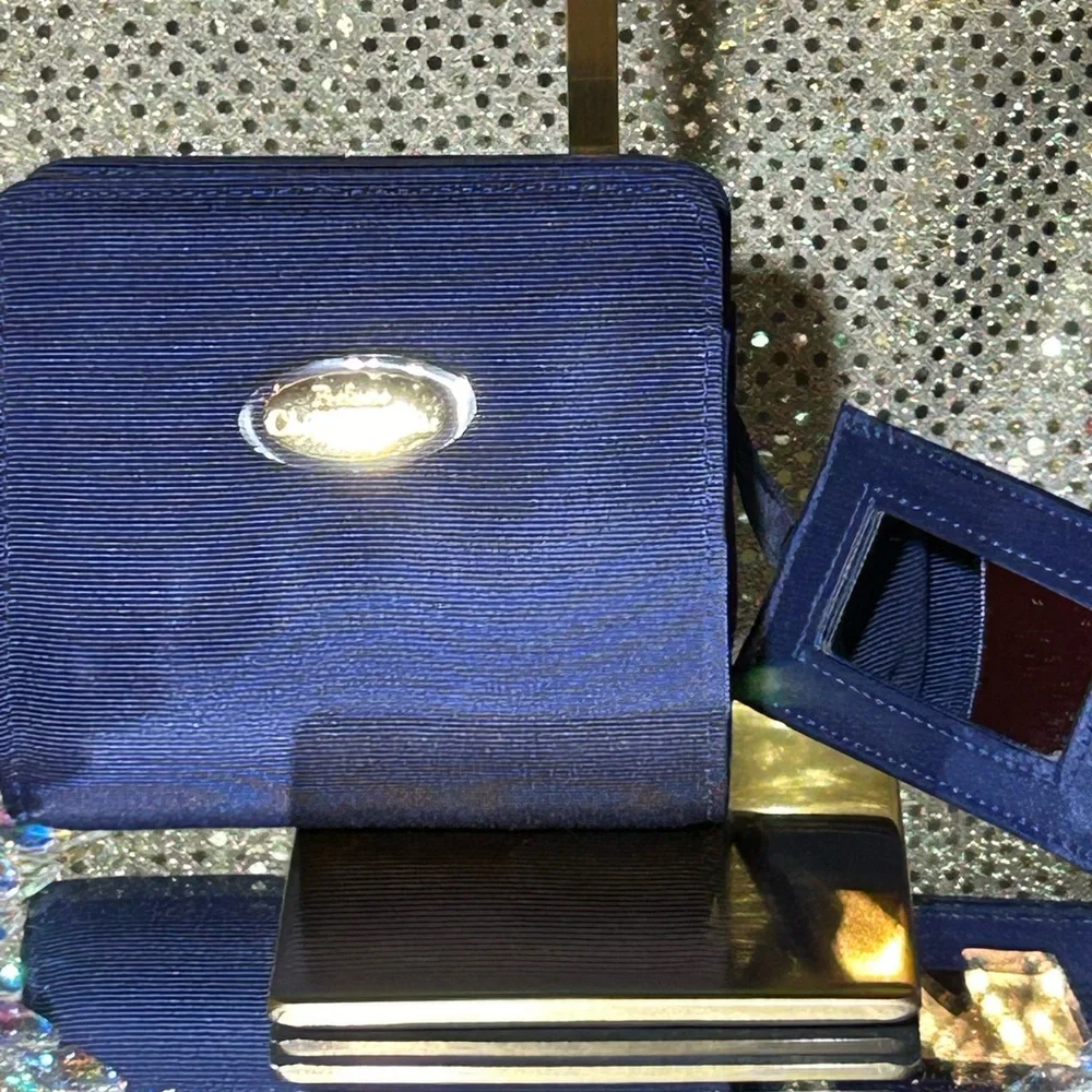 Christian Dior 2fer Perfums Trousse de Toilette Clutch Bag Nylon 6”x 6” x 2 NWOT
